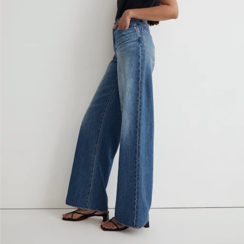 Madewell High Rise Super Wide Leg Jeans - Picture 2 of 8